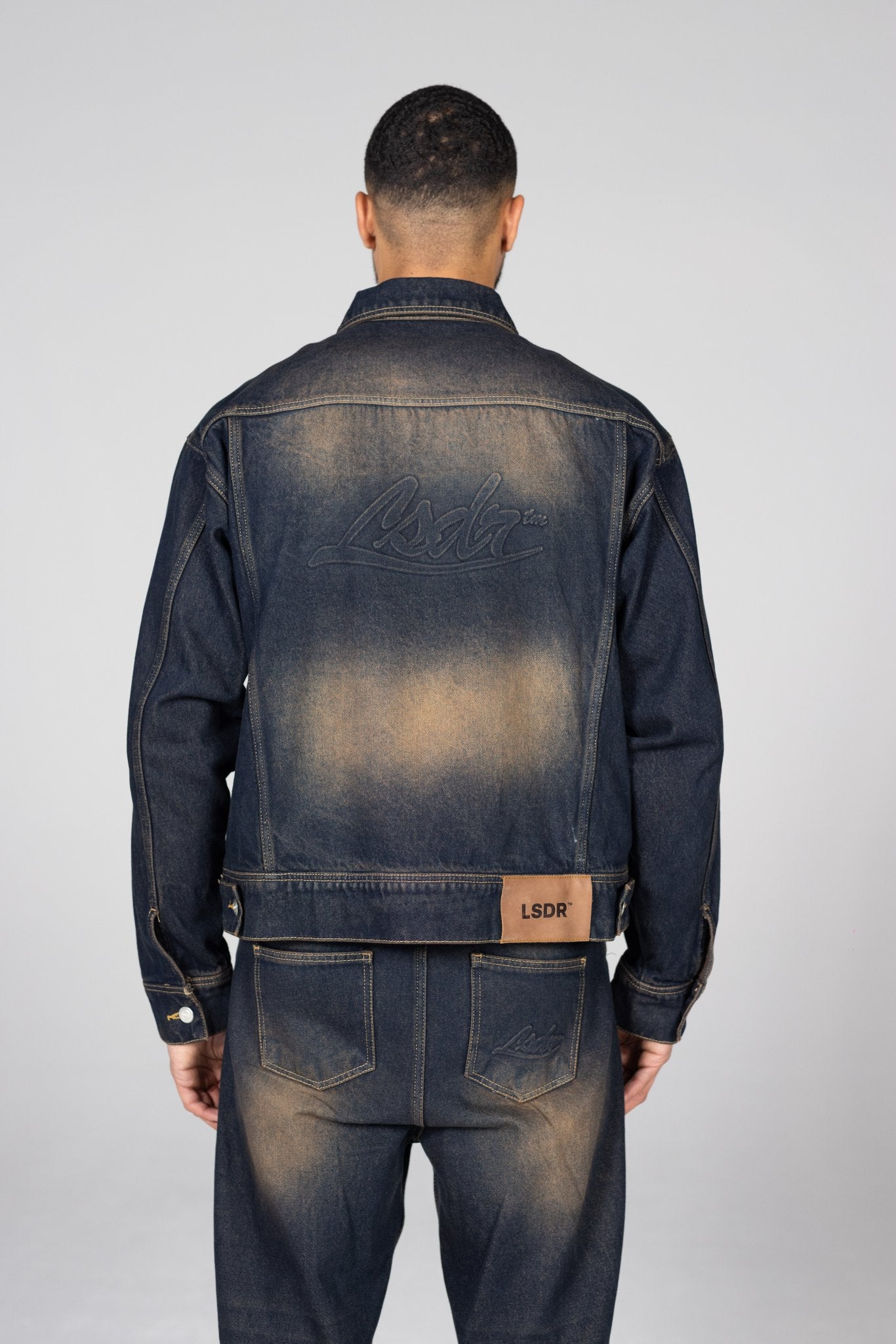 DENIM JACKET LSDR SET - DIRTY DENIM SET - DENIM SET ZARA - WASHED DENIM SET LA SCENE DE RUE - JACKET DARK BLUE DENIM BROWN - CROPPED DENIM JHACKET STREETWEAR LUXURY - ACNE STUDIOS DENIM JACKET DUPE - OVERSIZED DENIM SET - WIDE LEG JEANS - DENIM JACKET TRUCKER LSDR - LA SCENE DE RUE