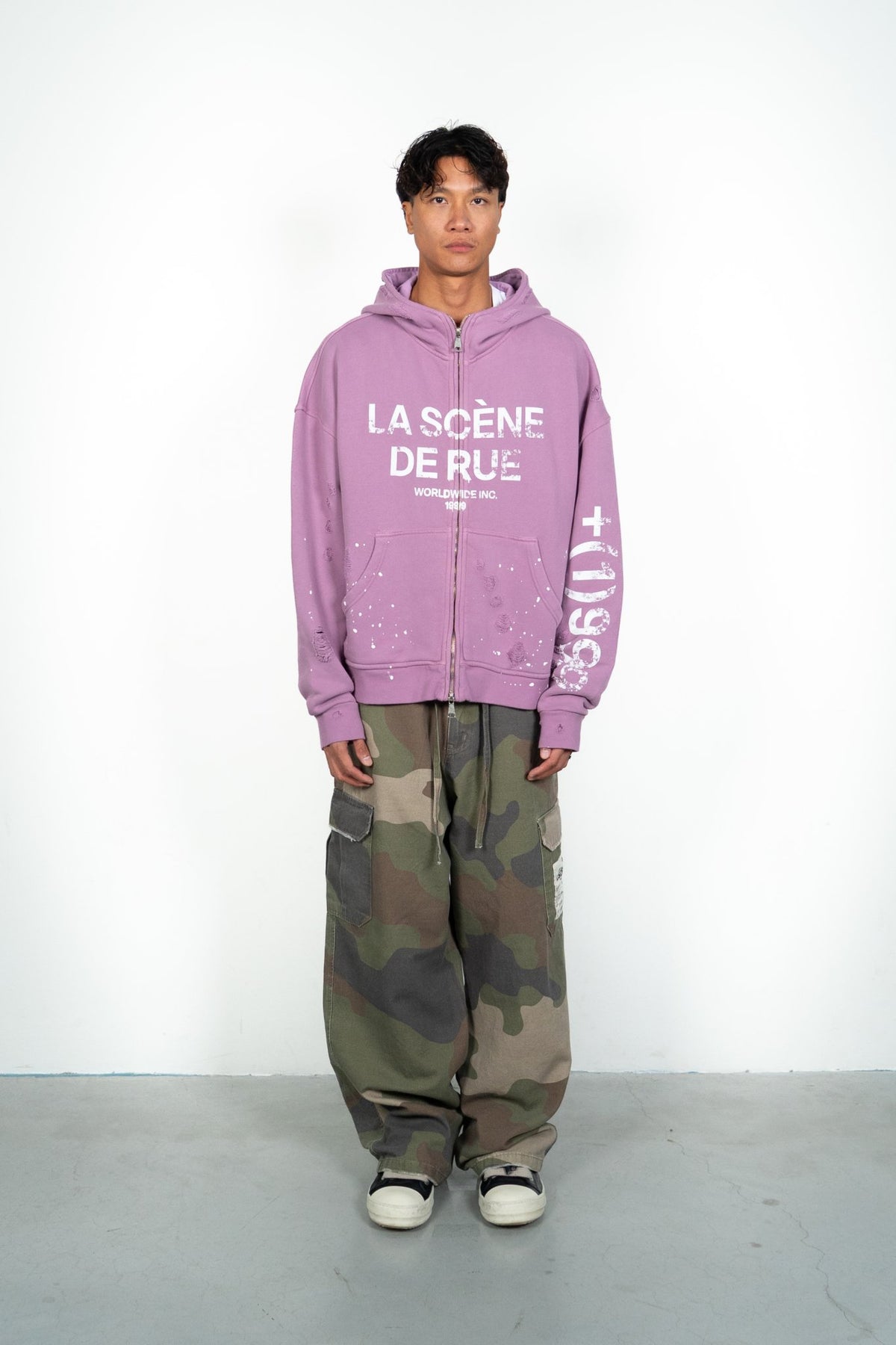PURPOSE ZIP HOODIE - DUSTY LAVENDER