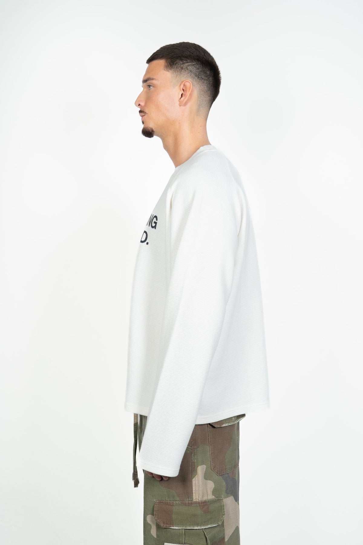 FCKING WAFFLE LONG SLEEVE - OFF WHITE