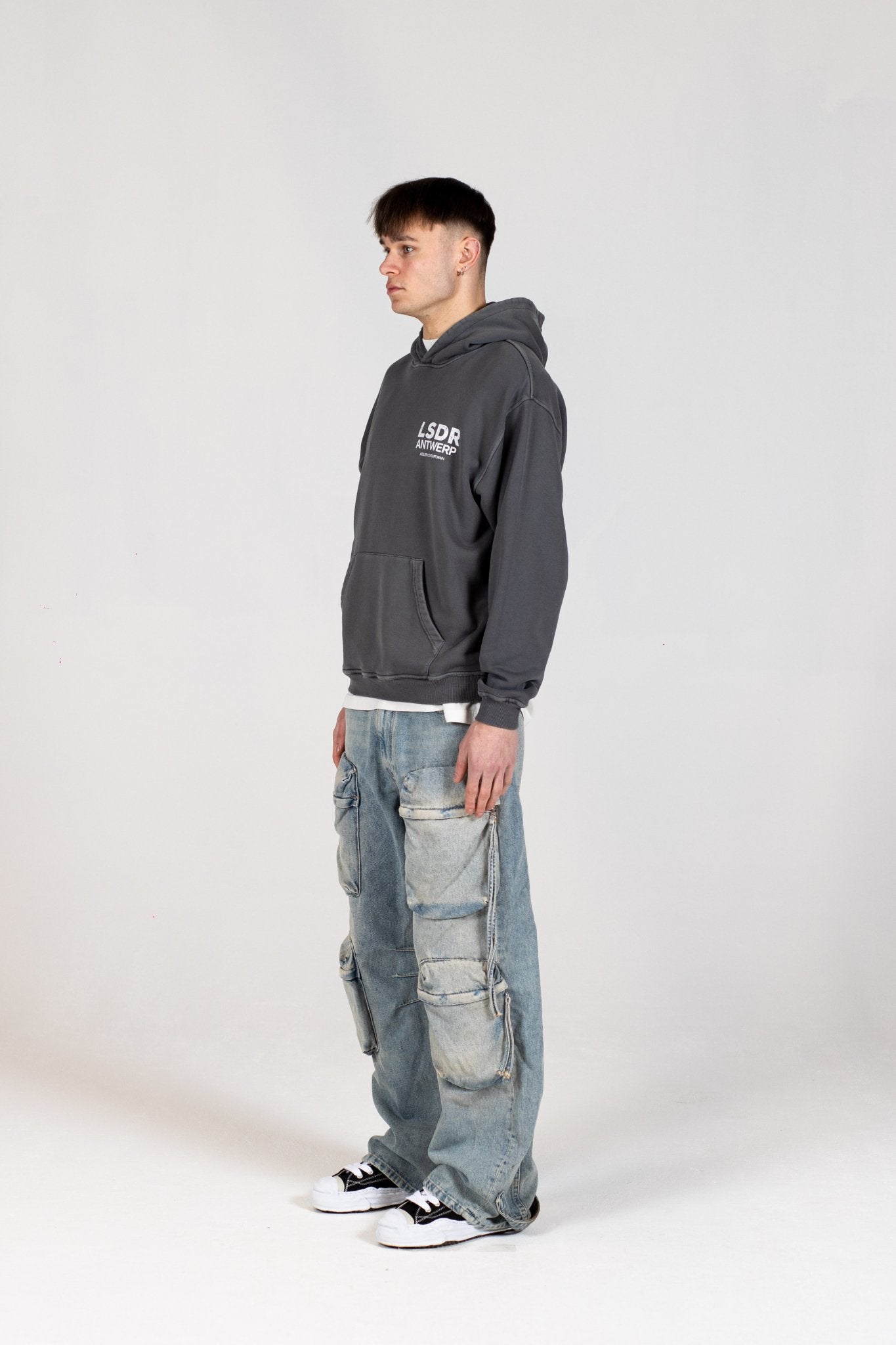 FLAGSHIP HOODIE - GRAY PINSTRIPE - LA SCÈNE DE RUEHoodieLA SCÈNE DE RUELA SCÈNE DE RUE