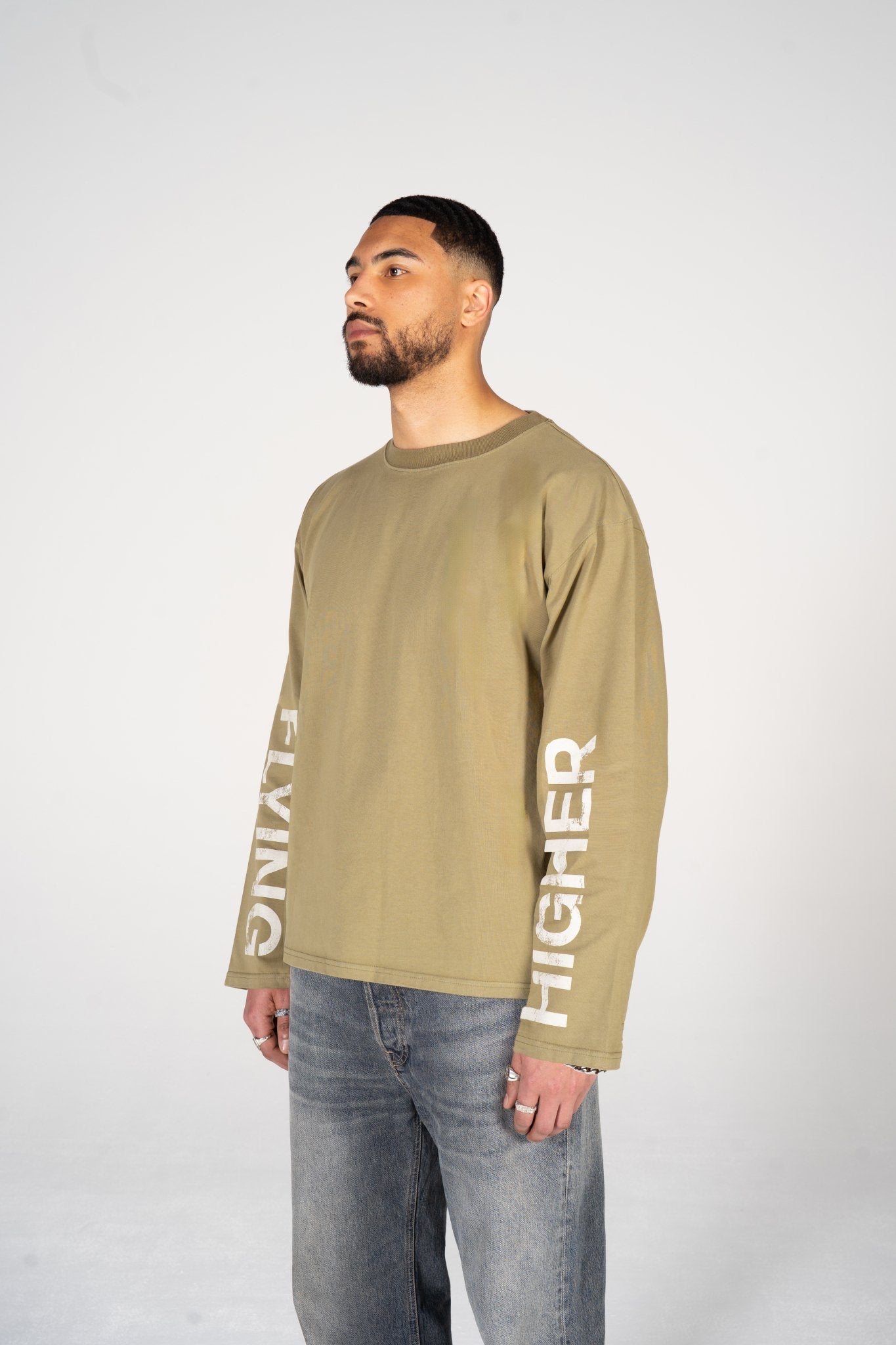 FLYING HIGHER LONG SLEEVE - DEEP GREEN - LA SCÈNE DE RUELong sleeved T-shirtLA SCÈNE DE RUELA SCÈNE DE RUE