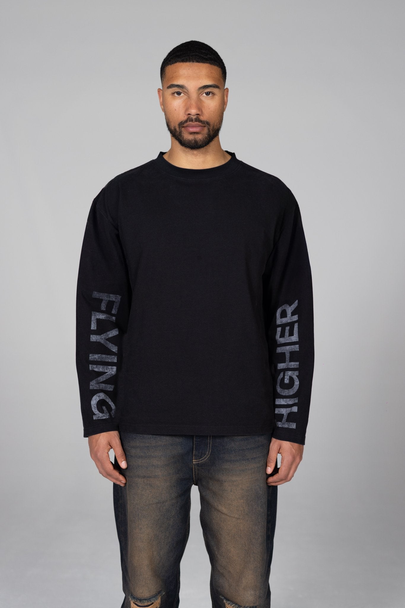 FLYING HIGHER LONG SLEEVE - FADED BLACK - LA SCÈNE DE RUELong sleeved T-shirtLA SCÈNE DE RUELA SCÈNE DE RUE
