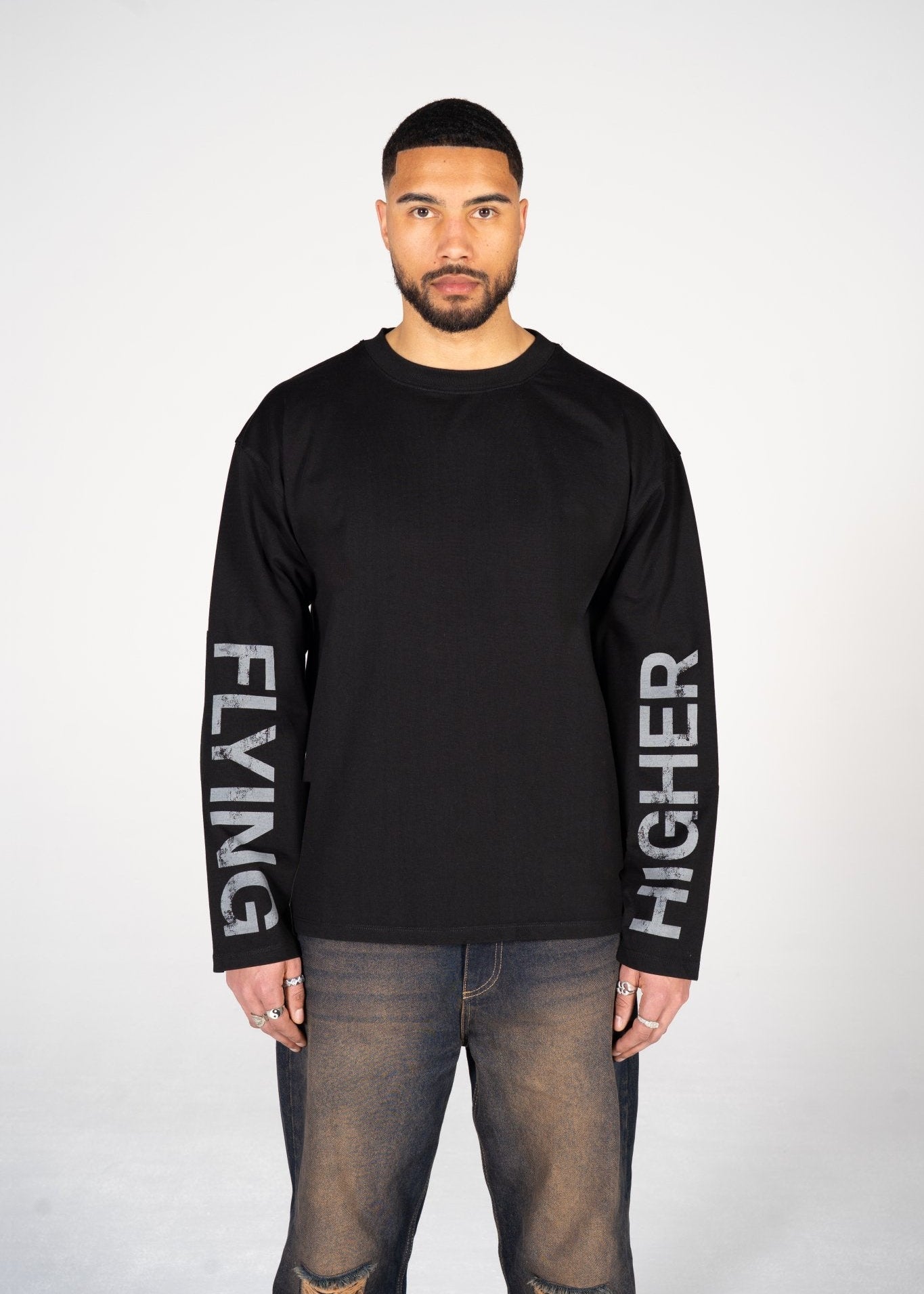 FLYING HIGHER LONG SLEEVE - FADED BLACK - LA SCÈNE DE RUELong sleeved T-shirtLA SCÈNE DE RUELA SCÈNE DE RUE