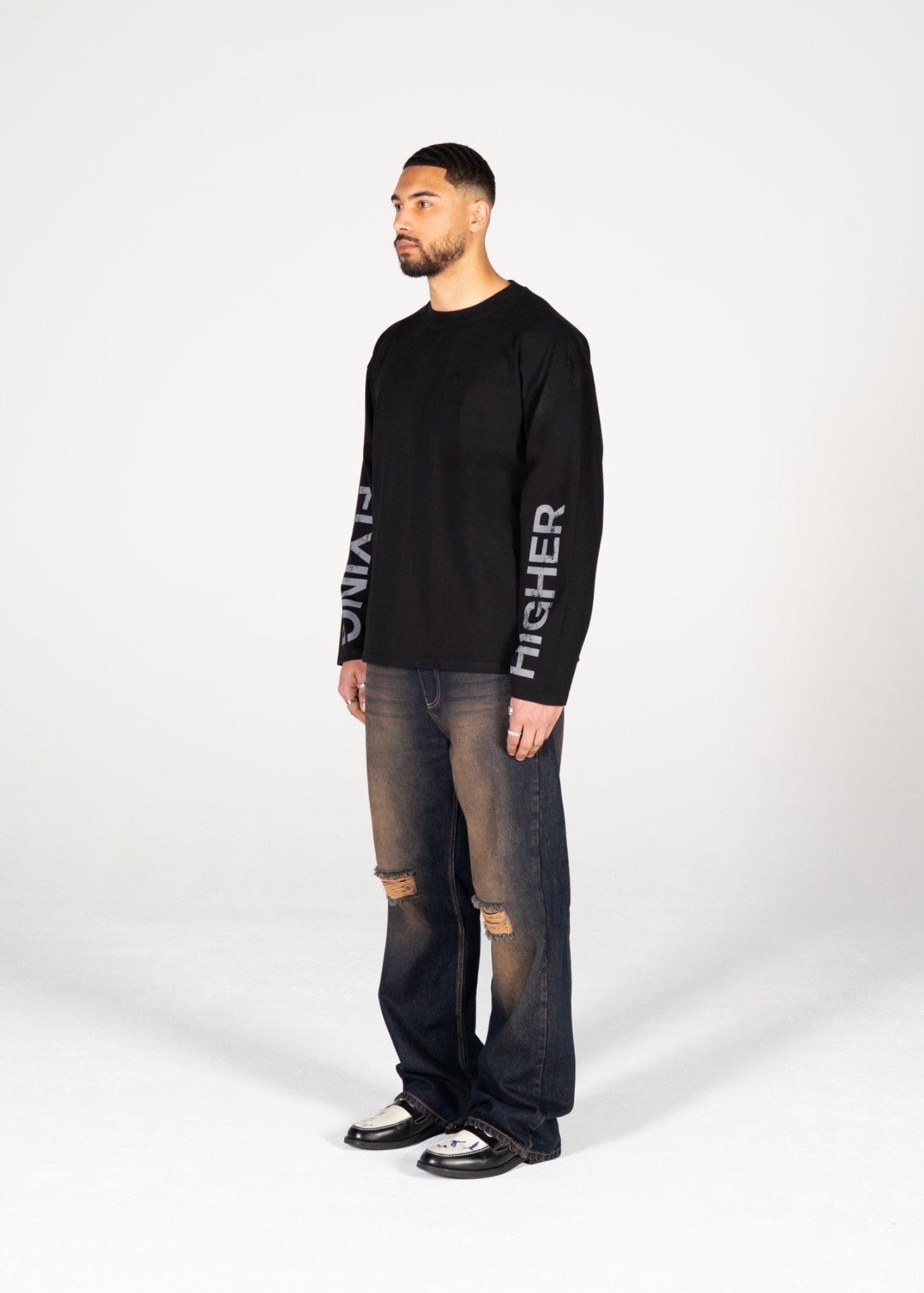 FLYING HIGHER LONG SLEEVE - FADED BLACK - LA SCÈNE DE RUELong sleeved T-shirtLA SCÈNE DE RUELA SCÈNE DE RUE