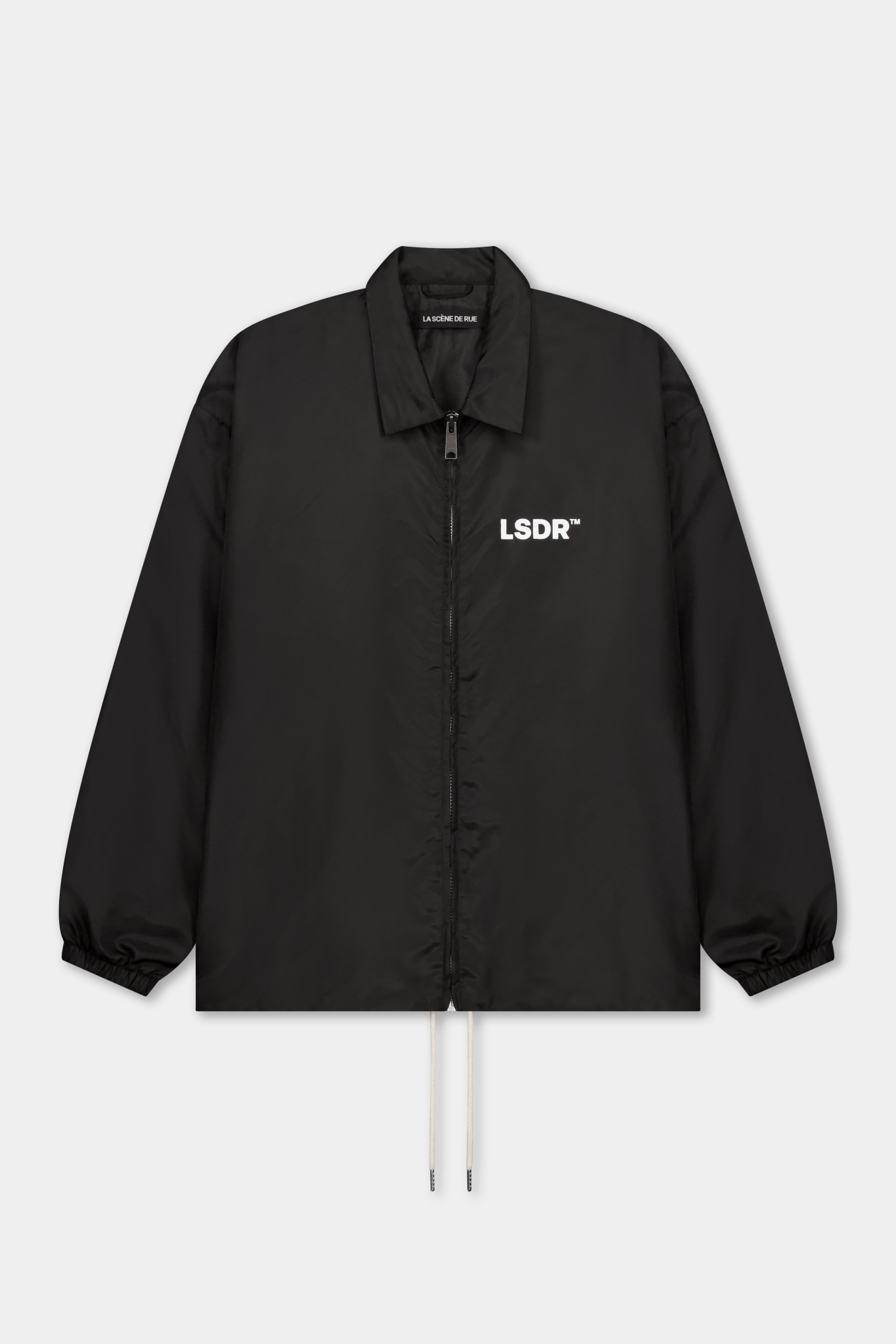 NYLON COACH JACKET - JET BLACK - LA SCÈNE DE RUECoach JacketLA SCÈNE DE RUELA SCÈNE DE RUE