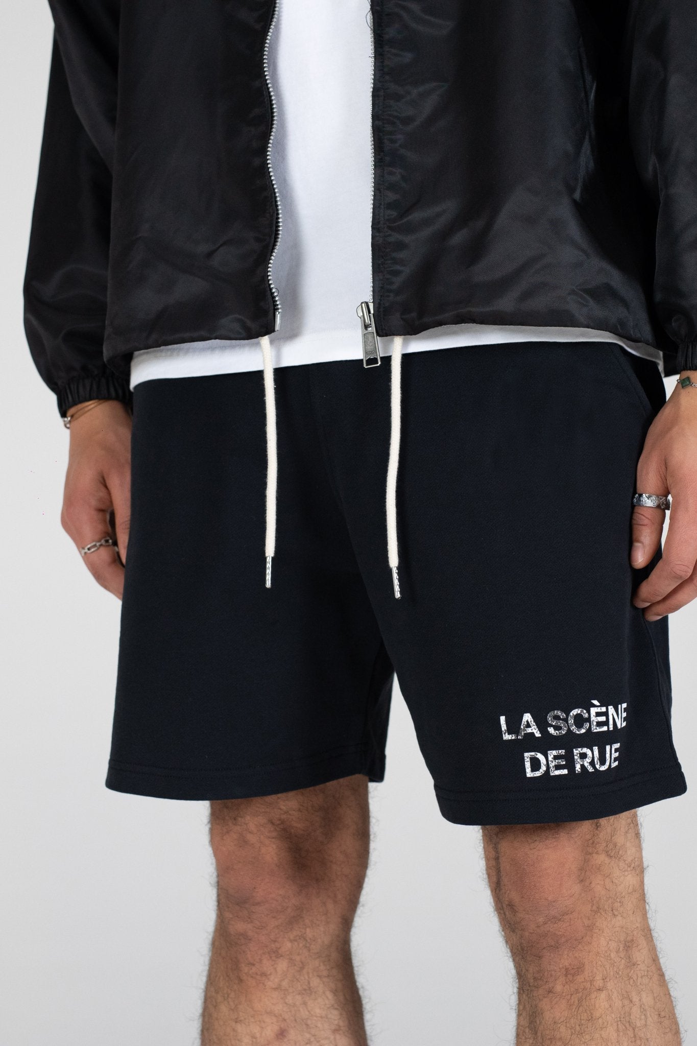 NYLON COACH JACKET - JET BLACK - LA SCÈNE DE RUECoach JacketLA SCÈNE DE RUELA SCÈNE DE RUE