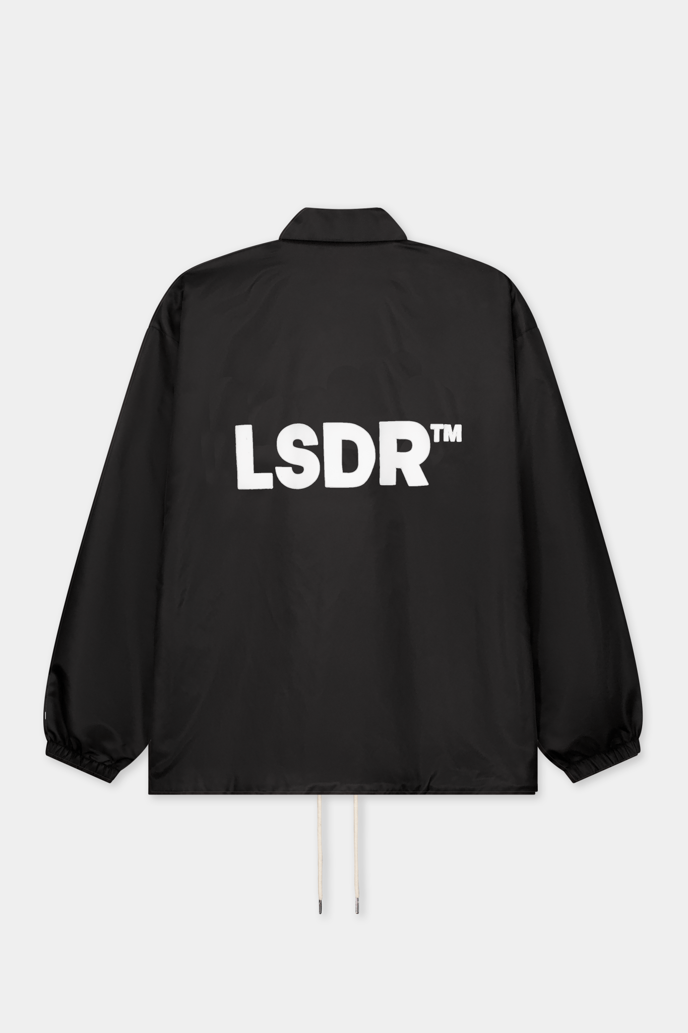 NYLON COACH JACKET - JET BLACK
