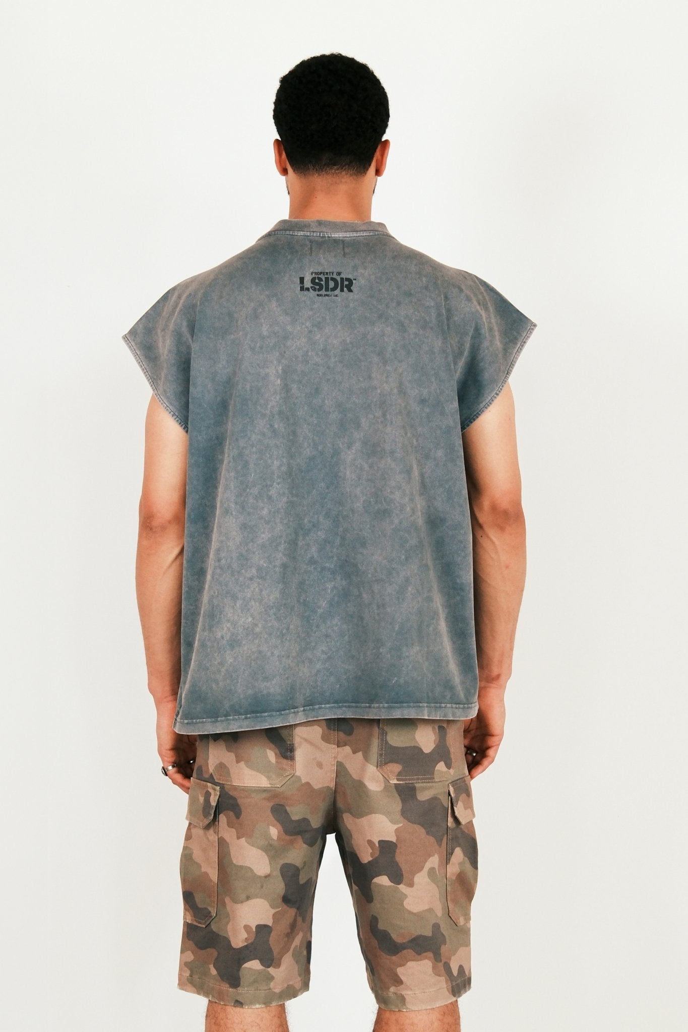 PROPERTY SLEEVELESS T-SHIRT - WASHED BLUE - LA SCÈNE DE RUET-ShirtLA SCÈNE DE RUELA SCÈNE DE RUE
