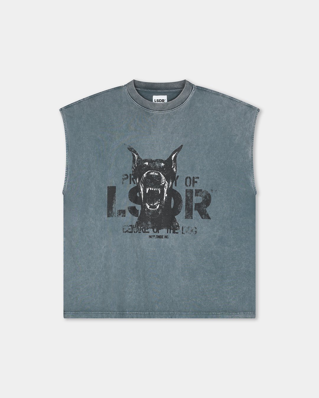 PROPERTY SLEEVELESS T-SHIRT - WASHED BLUE - LA SCÈNE DE RUET-ShirtLA SCÈNE DE RUELA SCÈNE DE RUE - TANKTOP LSDR HEAVY WASHED