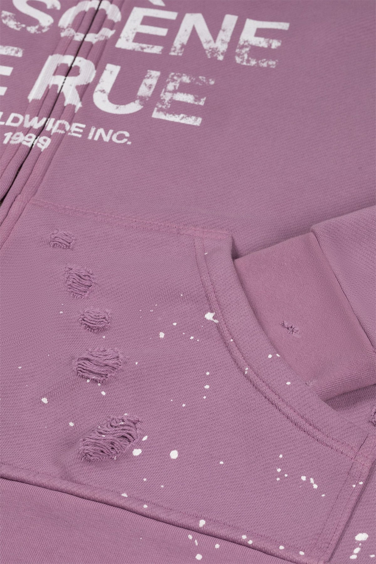 PURPOSE ZIP HOODIE - DUSTY LAVENDER