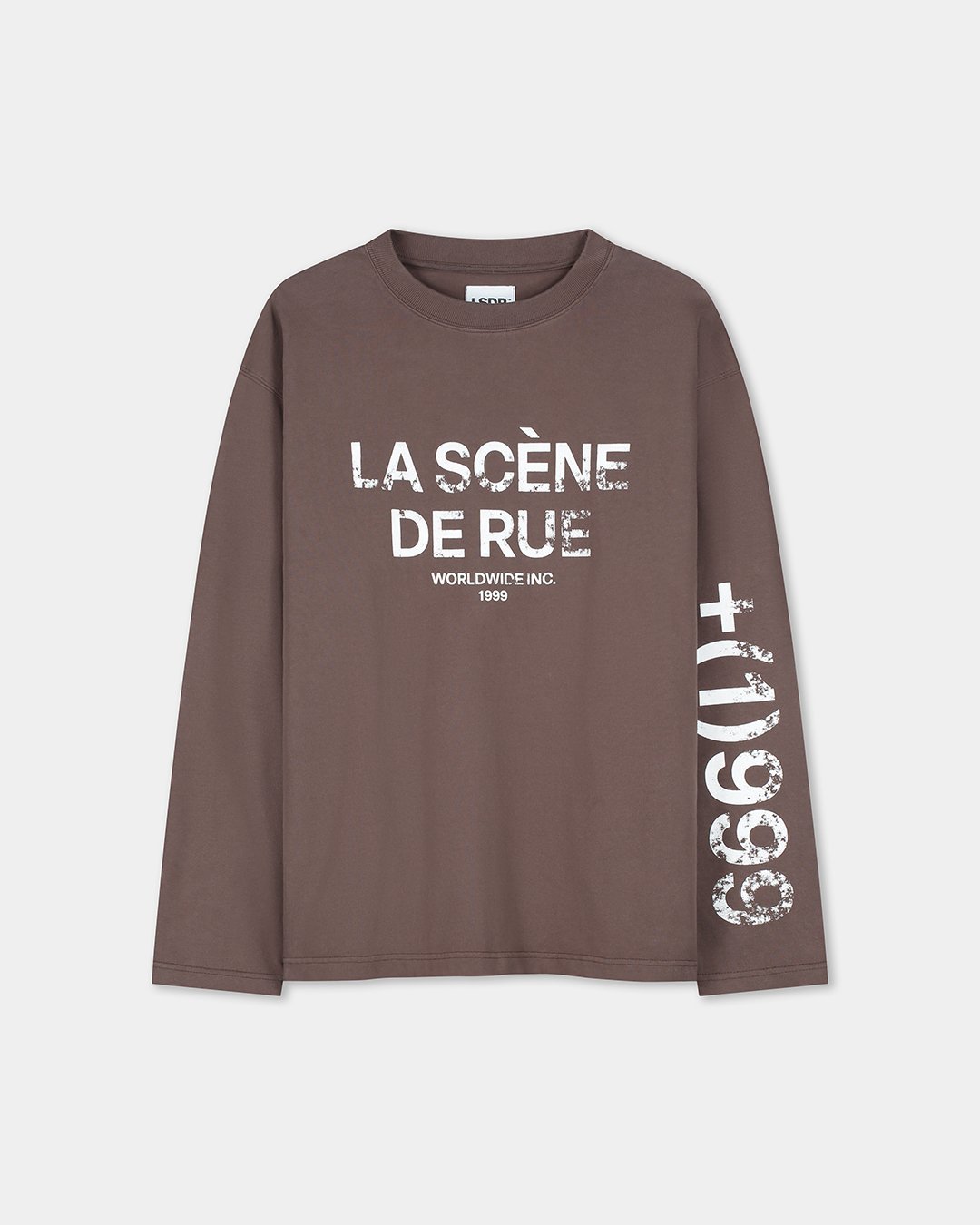 PURPOSE LONG SLEEVE - SEAL BROWN - LA SCÈNE DE RUE Long sleeved T-shirt LA SCÈNE DE RUE LA SCÈNE DE RUE - LSDR LS LONGSLEEVE BOXY FESTIVAL
