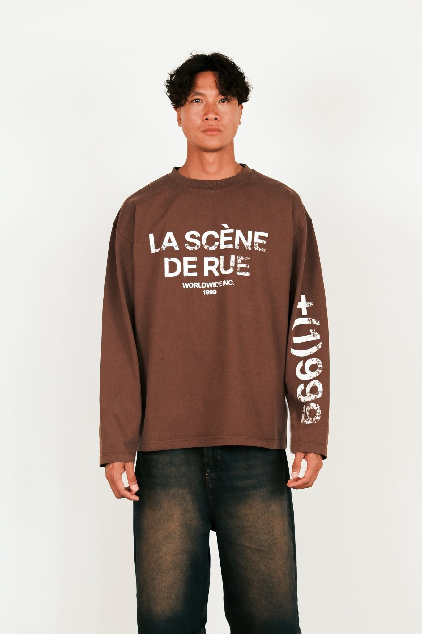 PURPOSE LONG SLEEVE - SEAL BROWN - LA SCÈNE DE RUELong sleeved T-shirtLA SCÈNE DE RUELA SCÈNE DE RUE