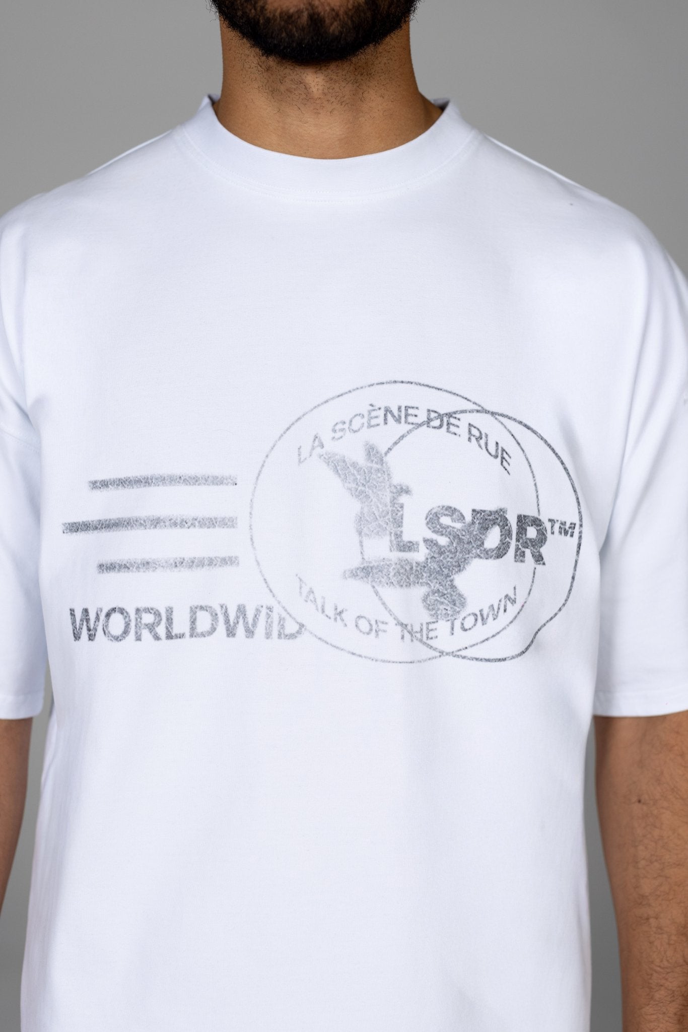 STAMP T - SHIRT - AGED WHITE - LA SCÈNE DE RUET-ShirtLA SCÈNE DE RUELA SCÈNE DE RUE