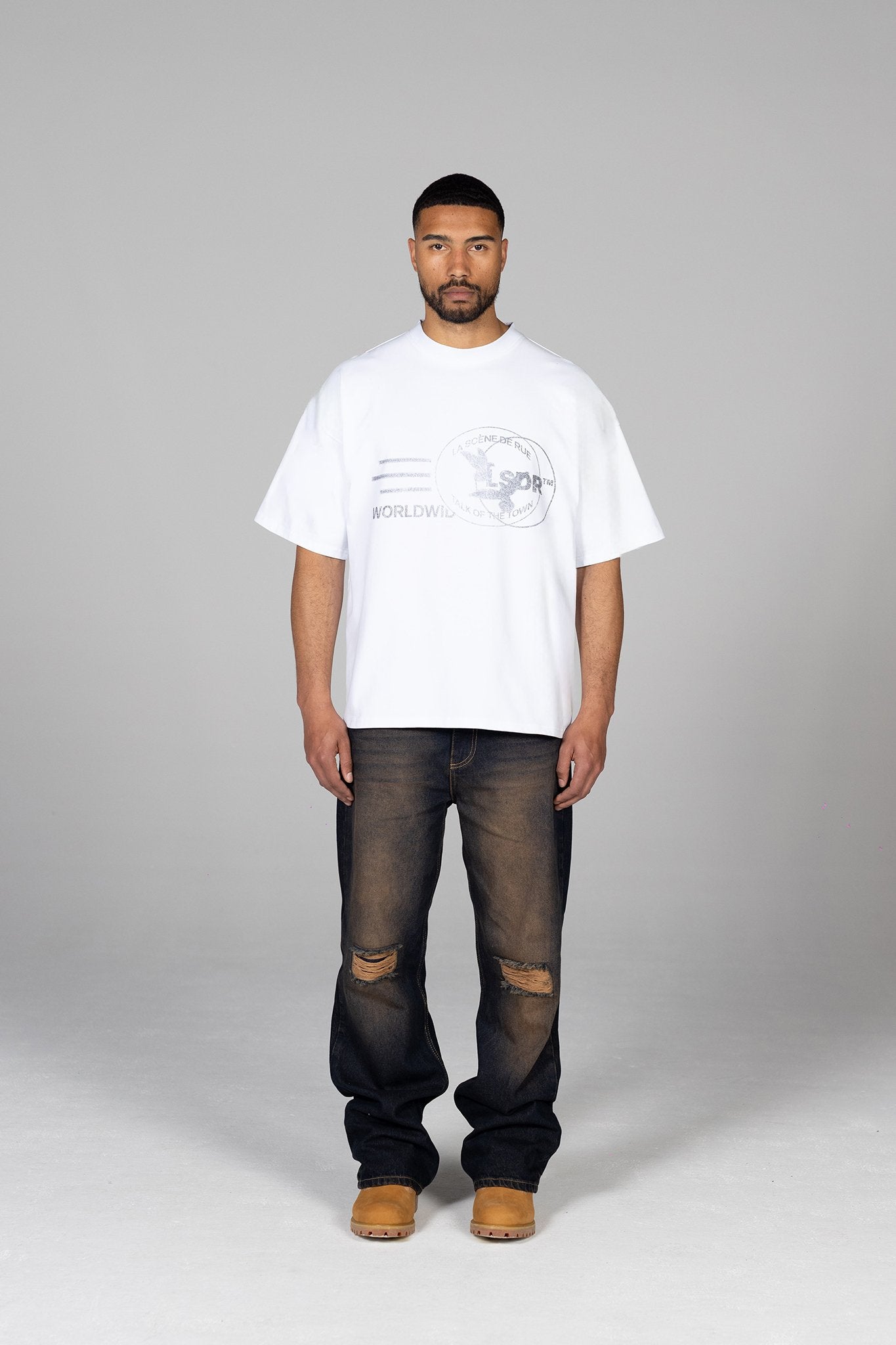 STAMP T - SHIRT - AGED WHITE - LA SCÈNE DE RUET-ShirtLA SCÈNE DE RUELA SCÈNE DE RUE