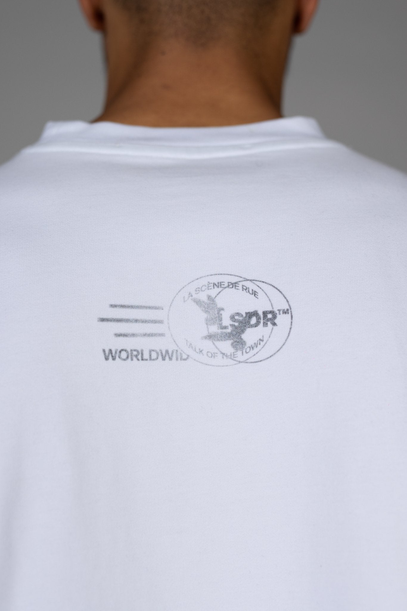 T-SHIRT LSDR - T-SHIRT LA SCENE DE RUE - WHITE T-SHIRT BIRDS - WHITE OVERSIZED T-SHIRT LUXURY - WHITE T-SHIRT BOXY FIT - BOXY FITTED STREETWEAR TEE - STREETWEAR LUXURY BIRDS TEE - FESTIVAL T-SHIRT WHITE - BEST T-SHIRT TO WEAR UNDER JACKET - PRINT T-SHIRT WHITE OVERSIZED BOXY  -  LA SCENE DE RUE COLLECTION - 