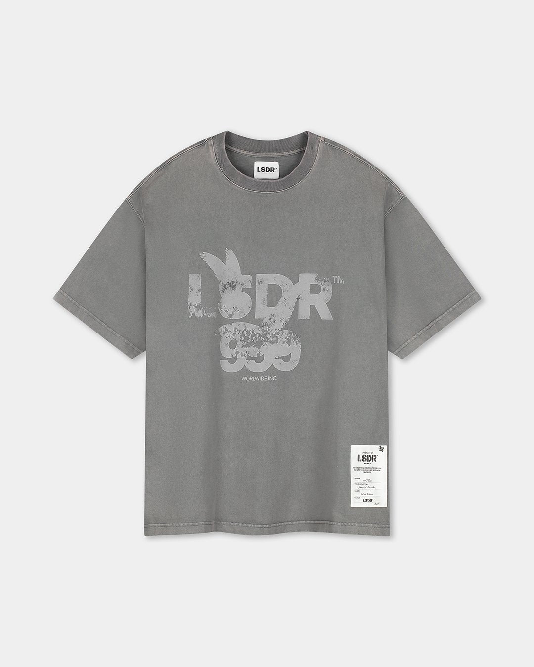 999 T-SHIRT - WASHED GRAY - LA SCÈNE DE RUET-ShirtLA SCÈNE DE RUELA SCÈNE DE RUE - LSDR T-SHIRT OVERSIZED HAVEYWEIGHT BOXY