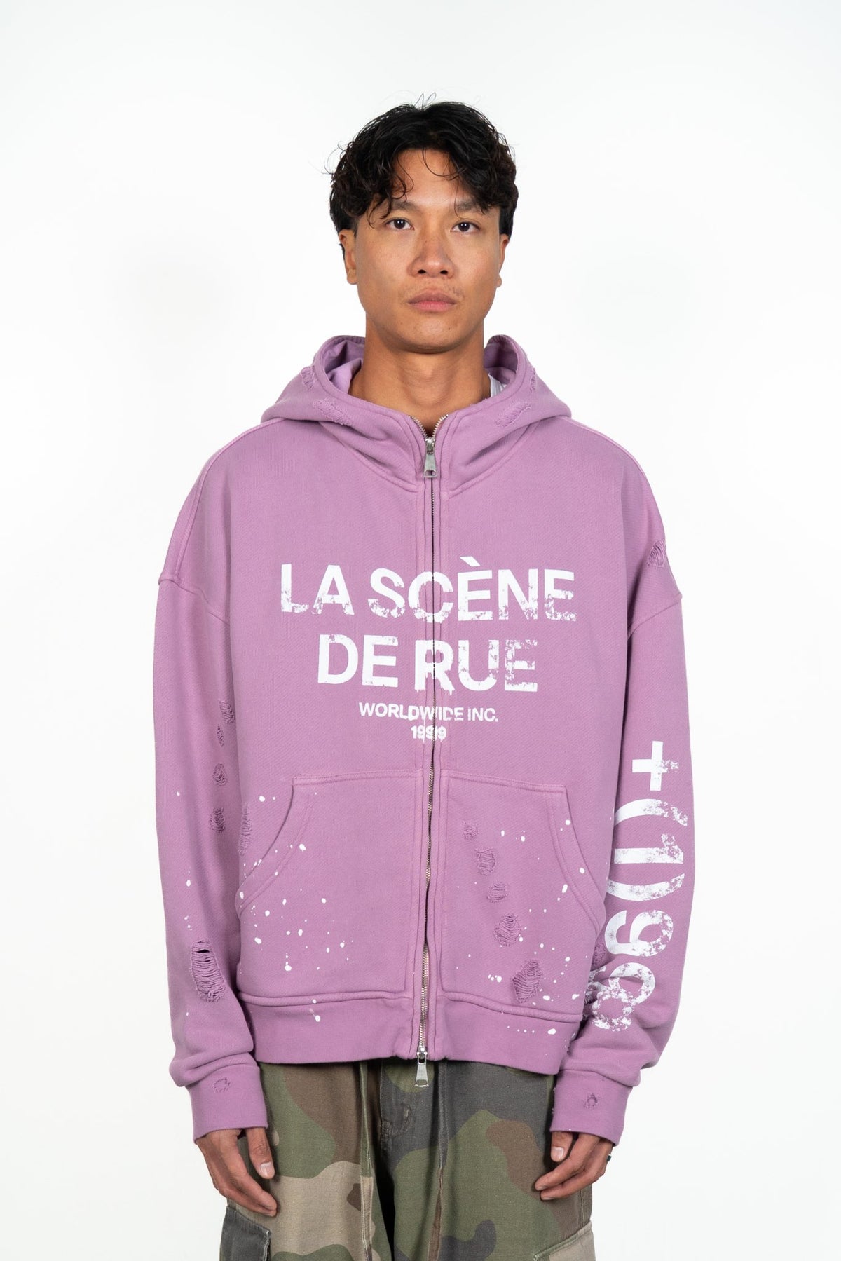PURPOSE ZIP HOODIE - DUSTY LAVENDER