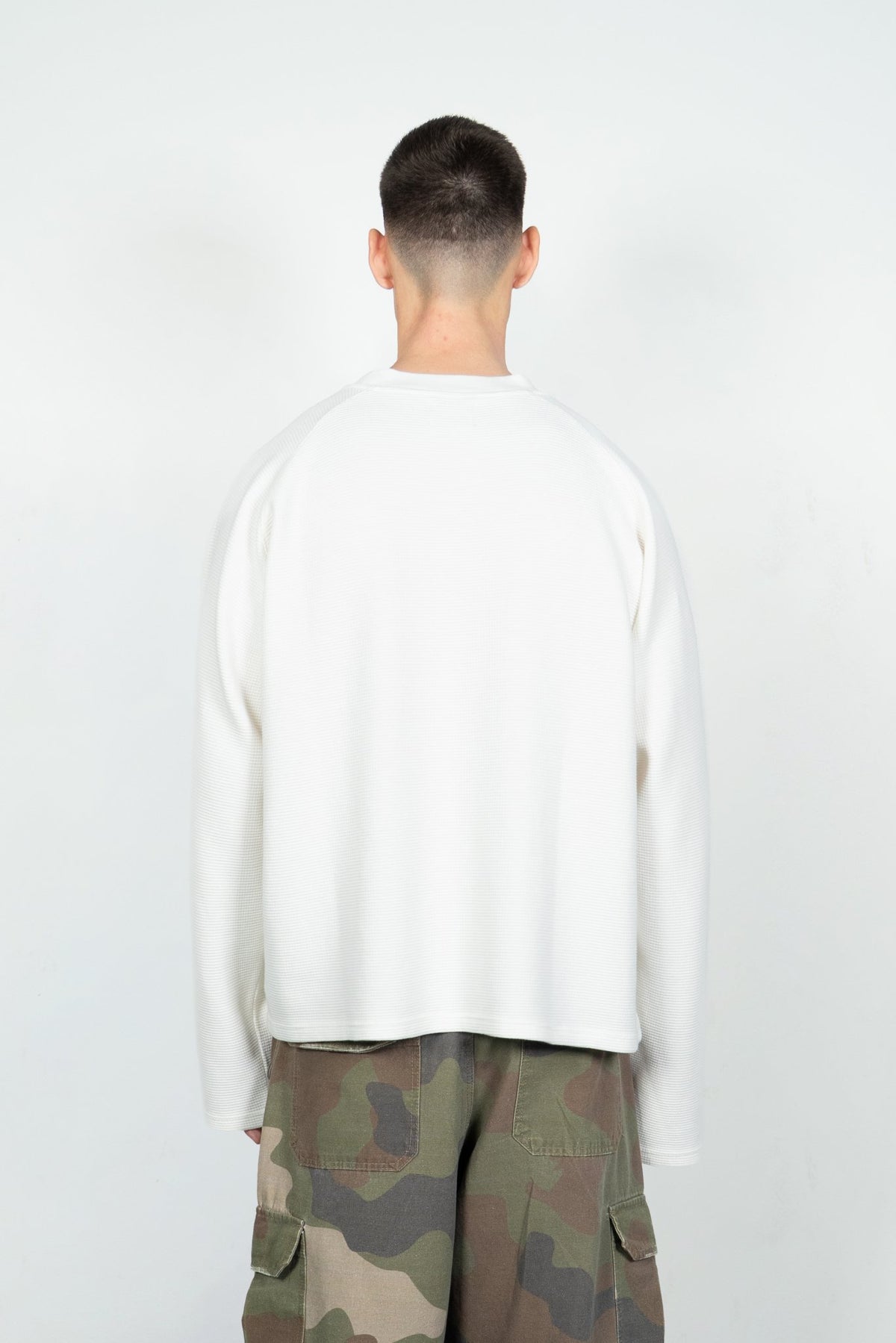 FCKING WAFFLE LONG SLEEVE - OFF WHITE