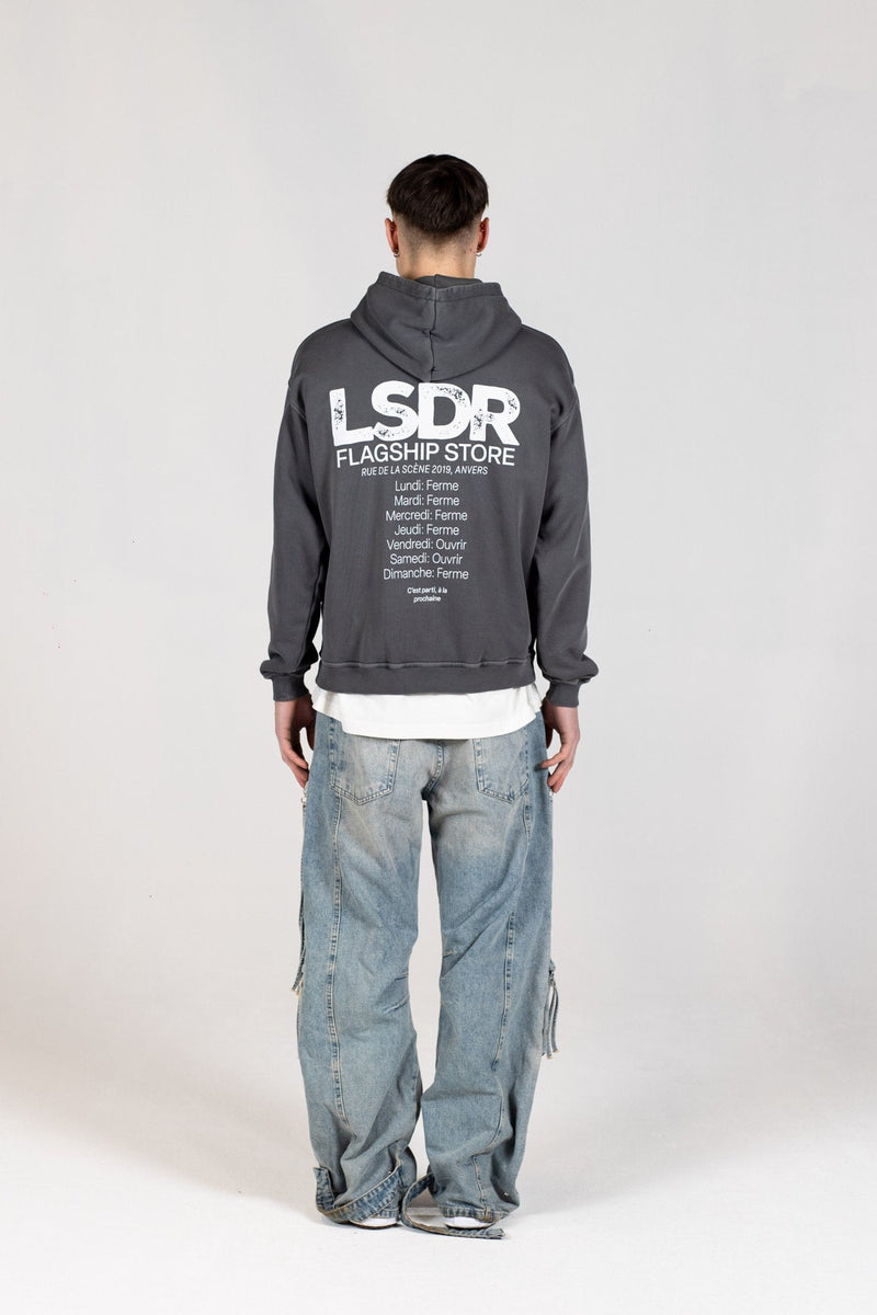 FLAGSHIP HOODIE - GRAY PINSTRIPE - LA SCÈNE DE RUEHoodieLA SCÈNE DE RUELA SCÈNE DE RUE