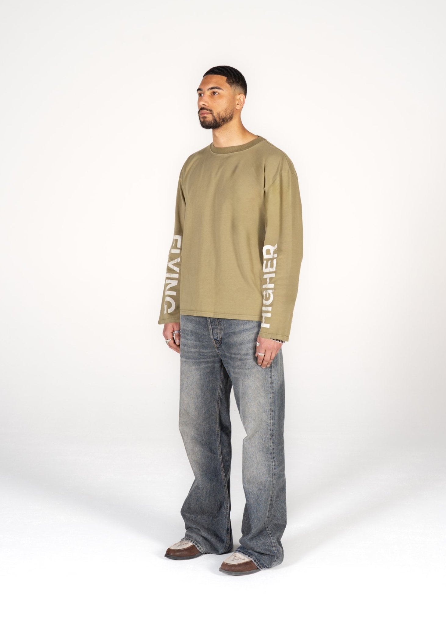 FLYING HIGHER LONG SLEEVE - DEEP GREEN - LA SCÈNE DE RUELong sleeved T-shirtLA SCÈNE DE RUELA SCÈNE DE RUE