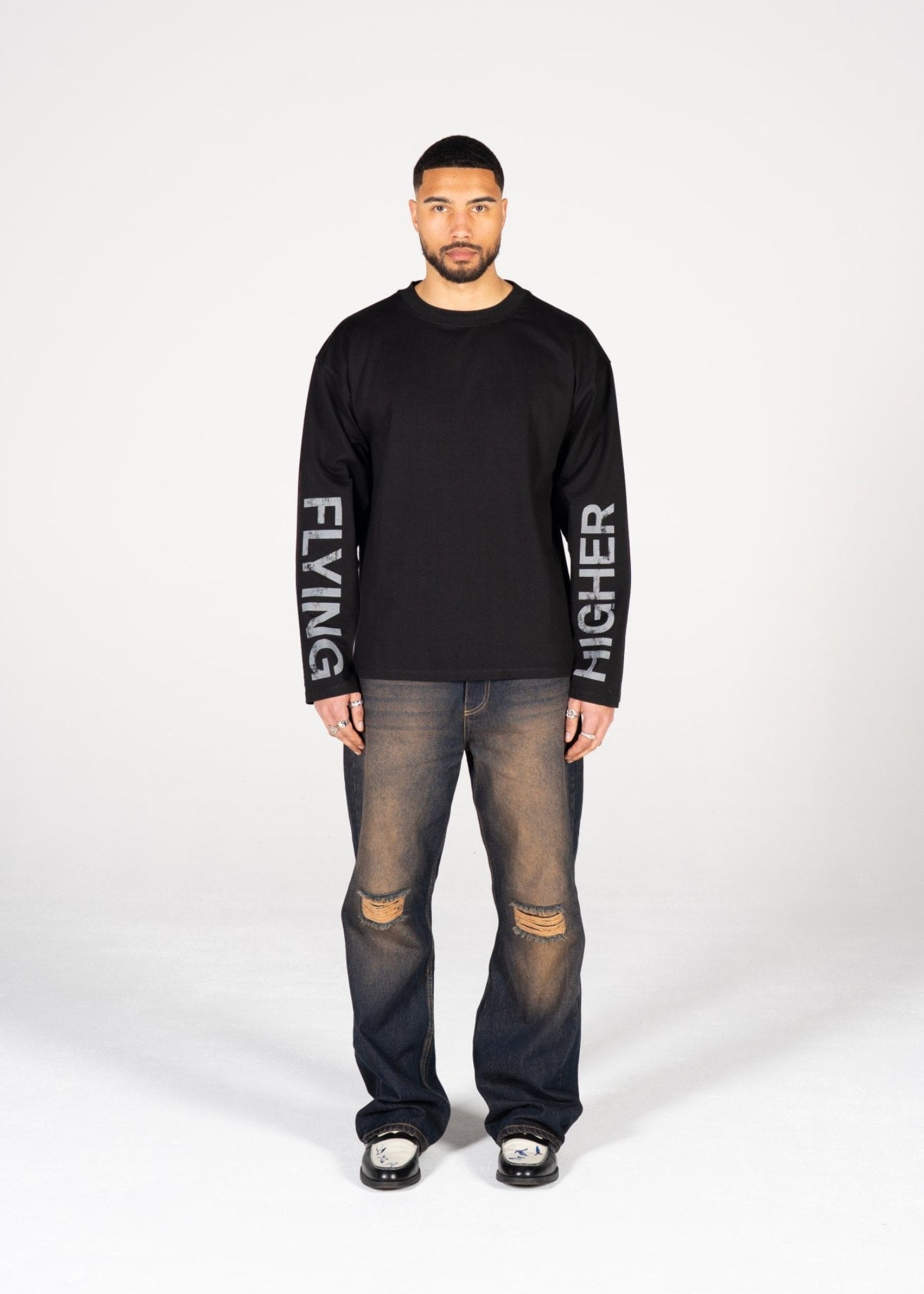 FLYING HIGHER LONG SLEEVE - FADED BLACK - LA SCÈNE DE RUELong sleeved T-shirtLA SCÈNE DE RUELA SCÈNE DE RUE