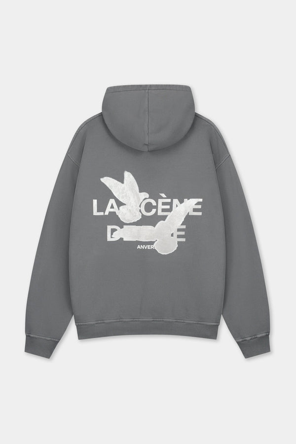 FREEDOM HOODIE - GRAY PINSTRIPE - LA SCÈNE DE RUEHoodieLA SCÈNE DE RUELA SCÈNE DE RUE