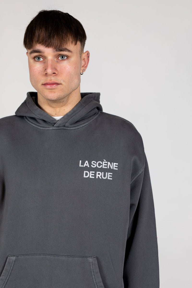 FREEDOM HOODIE - GRAY PINSTRIPE - LA SCÈNE DE RUEHoodieLA SCÈNE DE RUELA SCÈNE DE RUE