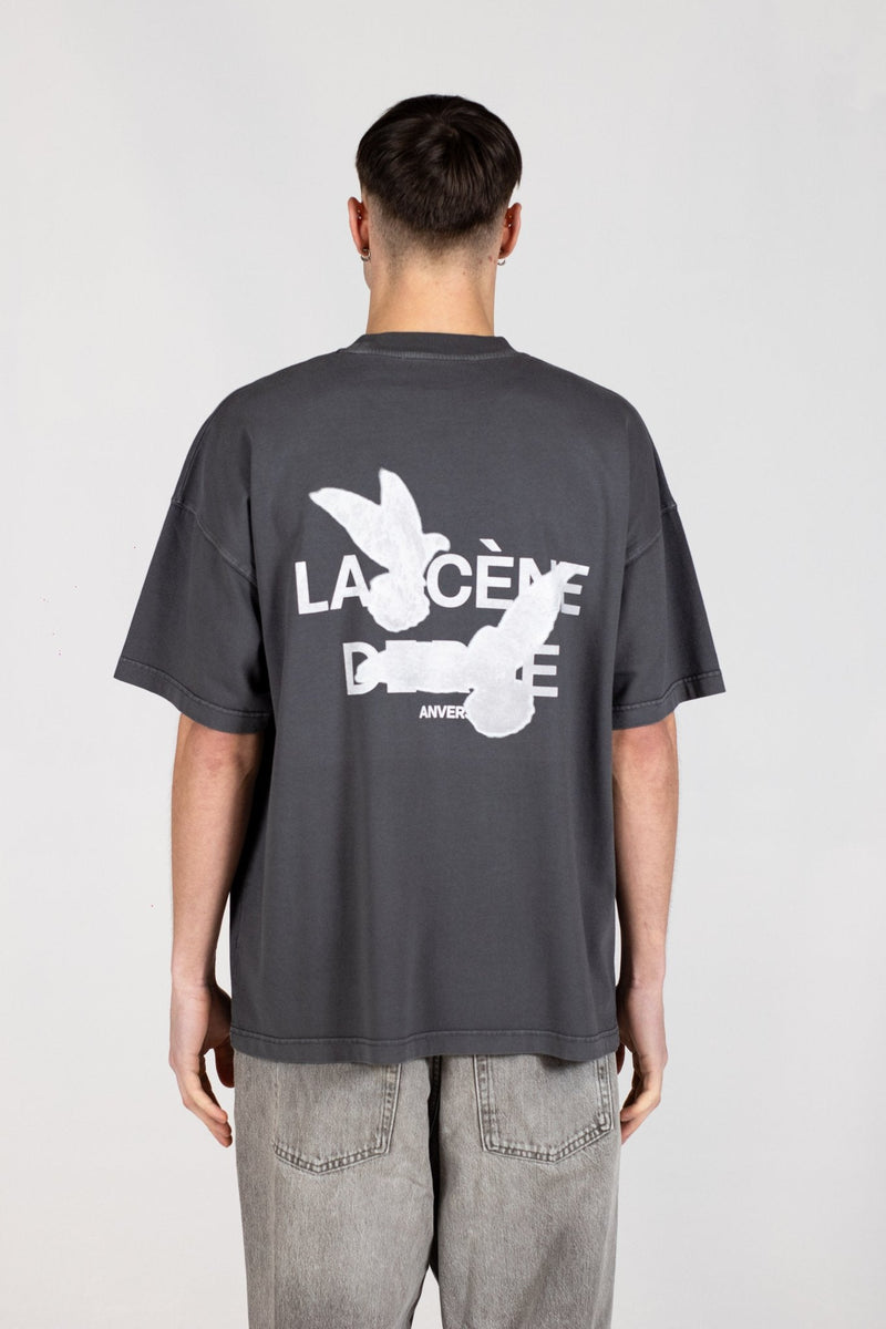 FREEDOM T-SHIRT - GRAY PINSTRIPE - LA SCÈNE DE RUET-ShirtLA SCÈNE DE RUELA SCÈNE DE RUE