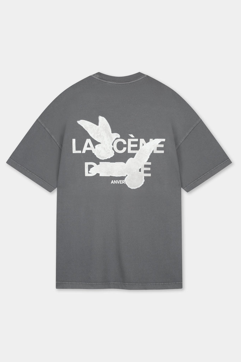 FREEDOM T-SHIRT - GRAY PINSTRIPE - LA SCÈNE DE RUET-ShirtLA SCÈNE DE RUELA SCÈNE DE RUE