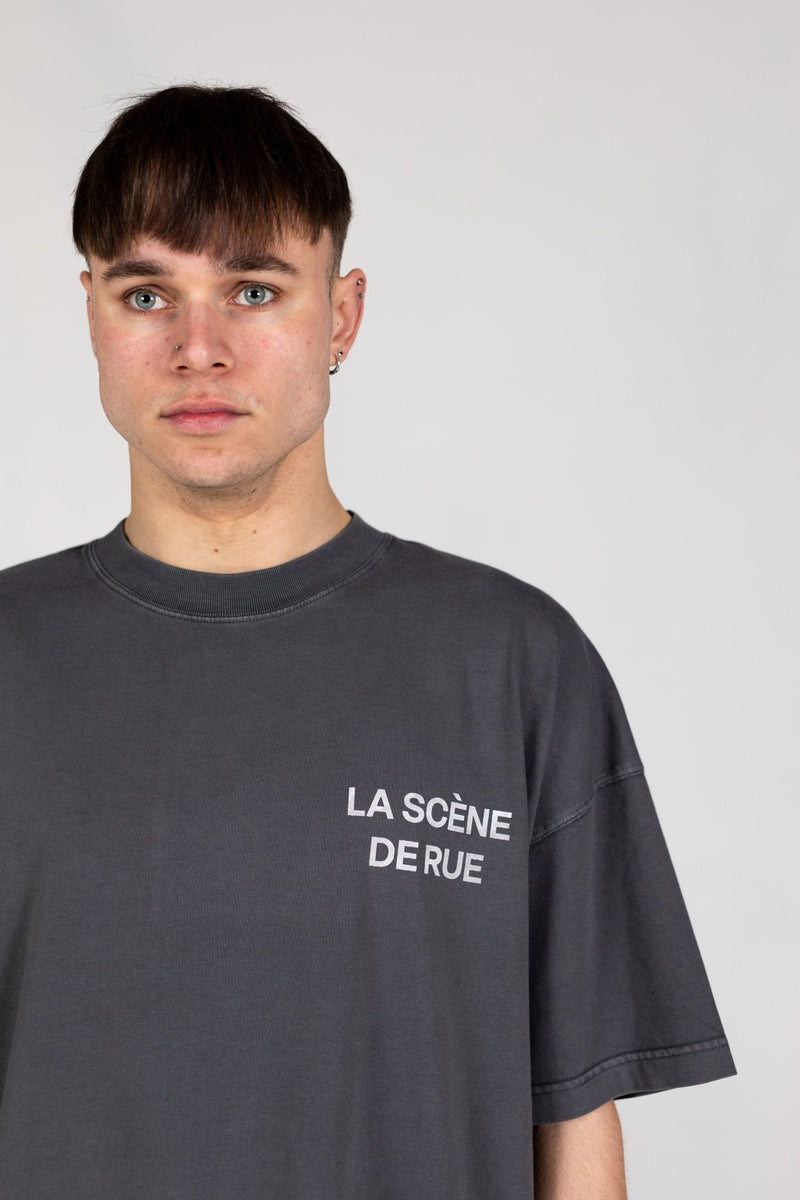 FREEDOM T-SHIRT - GRAY PINSTRIPE - LA SCÈNE DE RUET-ShirtLA SCÈNE DE RUELA SCÈNE DE RUE
