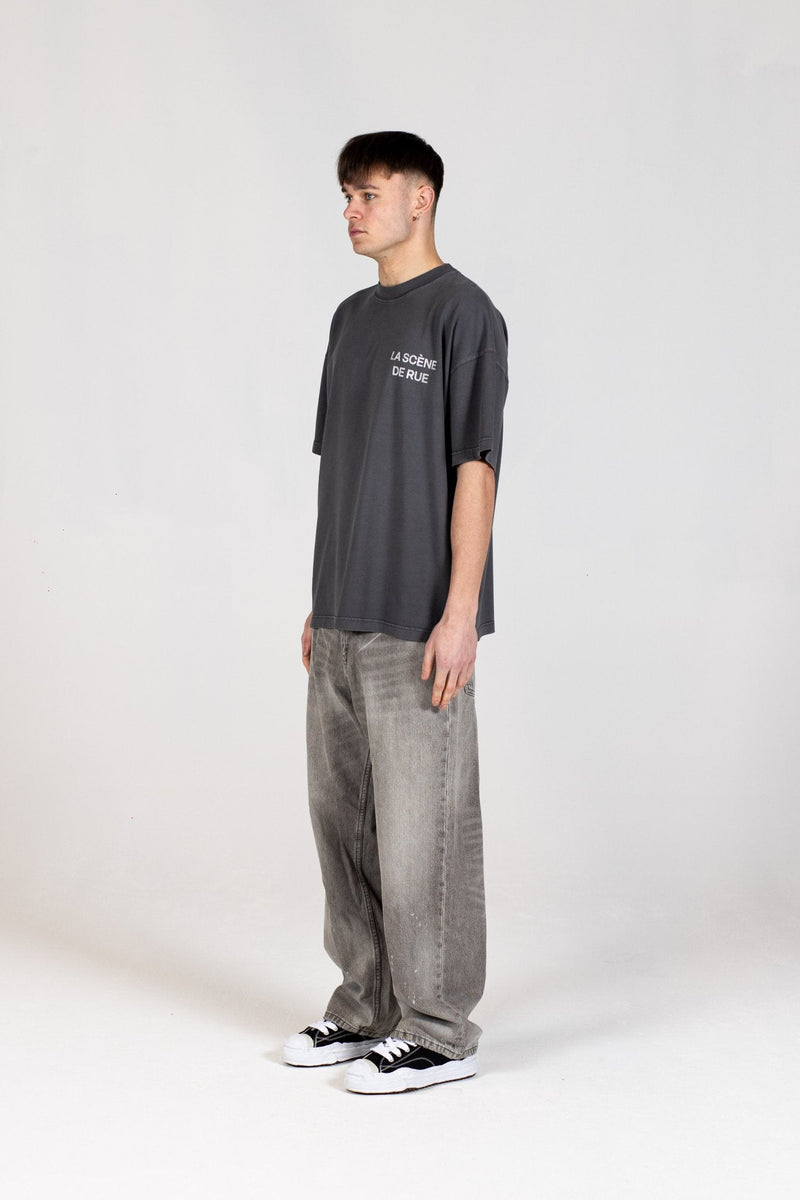 FREEDOM T-SHIRT - GRAY PINSTRIPE - LA SCÈNE DE RUET-ShirtLA SCÈNE DE RUELA SCÈNE DE RUE