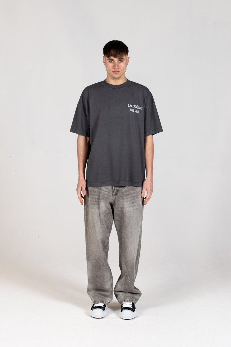 FREEDOM T-SHIRT - GRAY PINSTRIPE - LA SCÈNE DE RUET-ShirtLA SCÈNE DE RUELA SCÈNE DE RUE