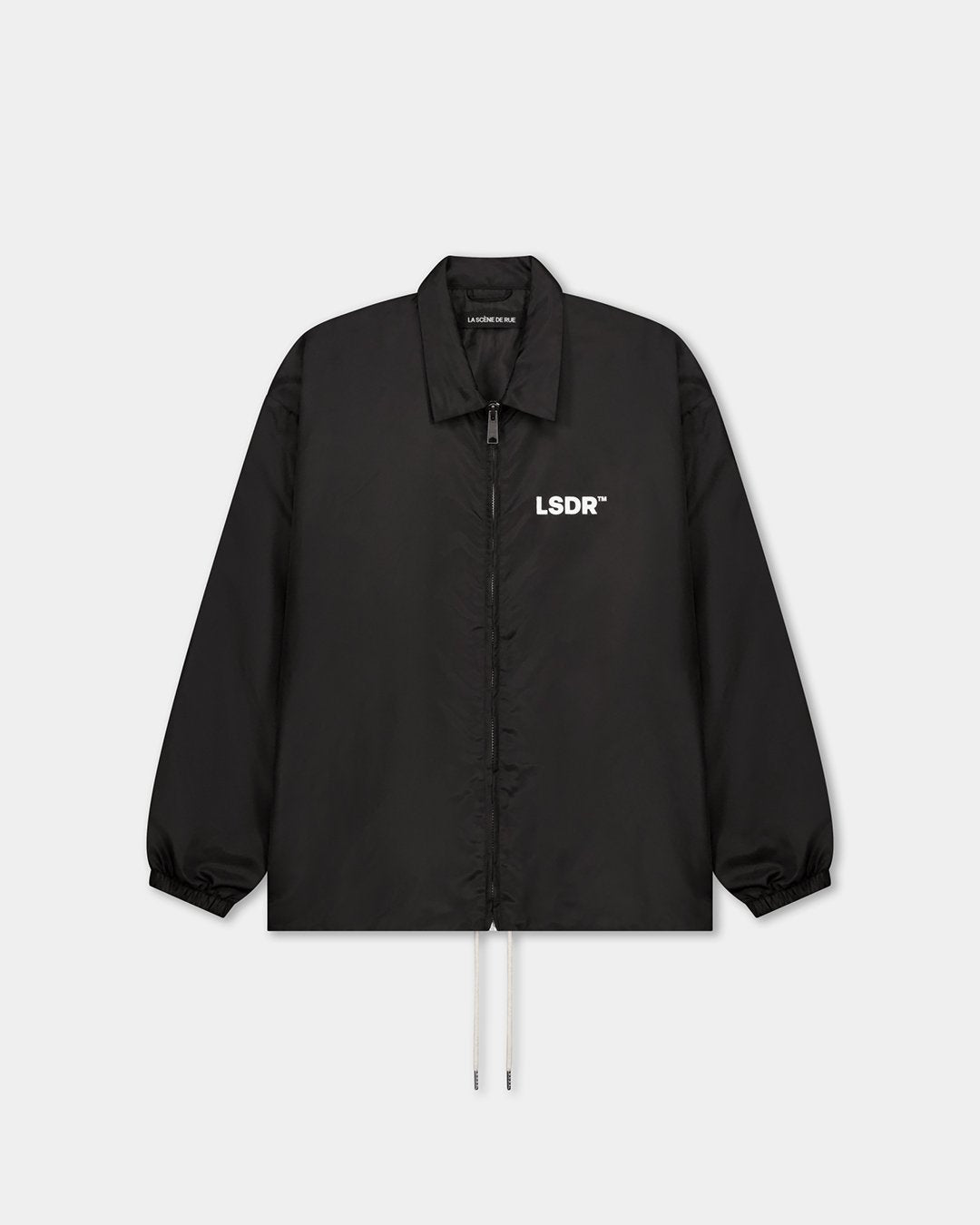 NYLON COACH JACKET - JET BLACK