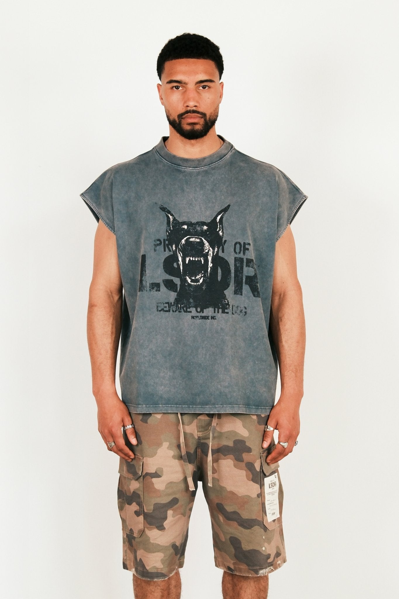 PROPERTY SLEEVELESS T-SHIRT - WASHED BLUE - LA SCÈNE DE RUET-ShirtLA SCÈNE DE RUELA SCÈNE DE RUE