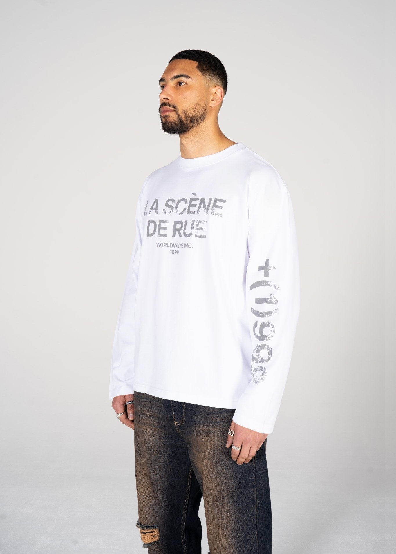 PURPOSE LONG SLEEVE - AGED WHITE - LA SCÈNE DE RUELong sleeved T-shirtLA SCÈNE DE RUELA SCÈNE DE RUE