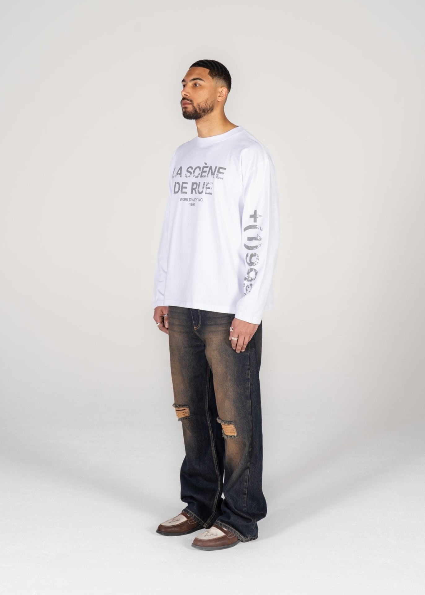 PURPOSE LONG SLEEVE - AGED WHITE - LA SCÈNE DE RUELong sleeved T-shirtLA SCÈNE DE RUELA SCÈNE DE RUE