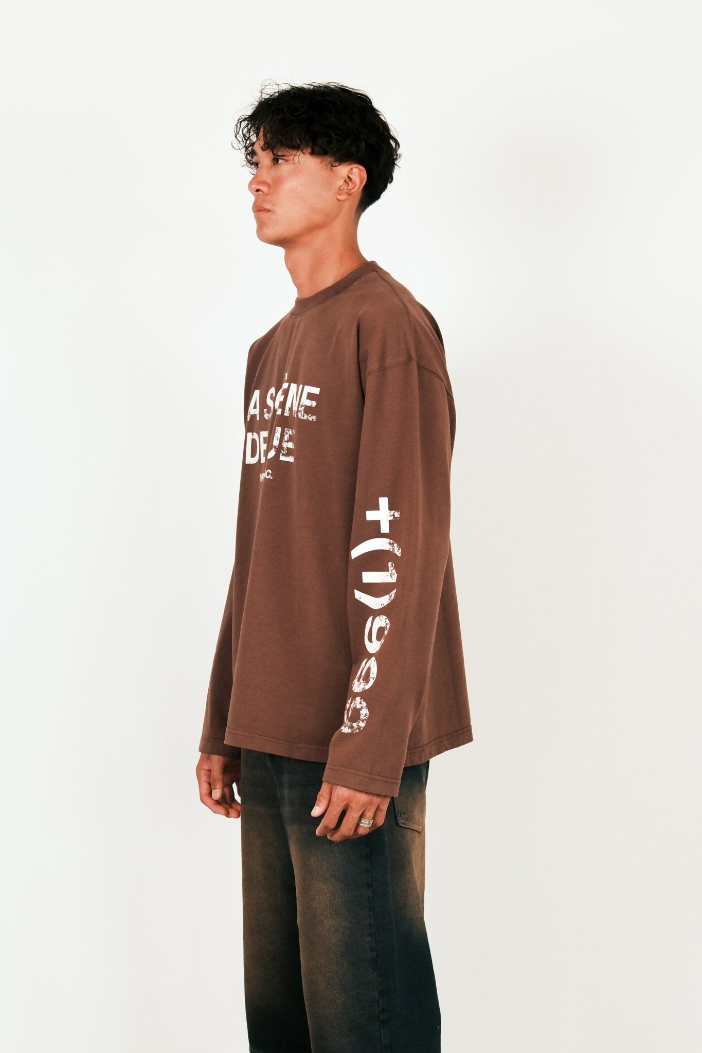 PURPOSE LONG SLEEVE - SEAL BROWN - LA SCÈNE DE RUELong sleeved T-shirtLA SCÈNE DE RUELA SCÈNE DE RUE