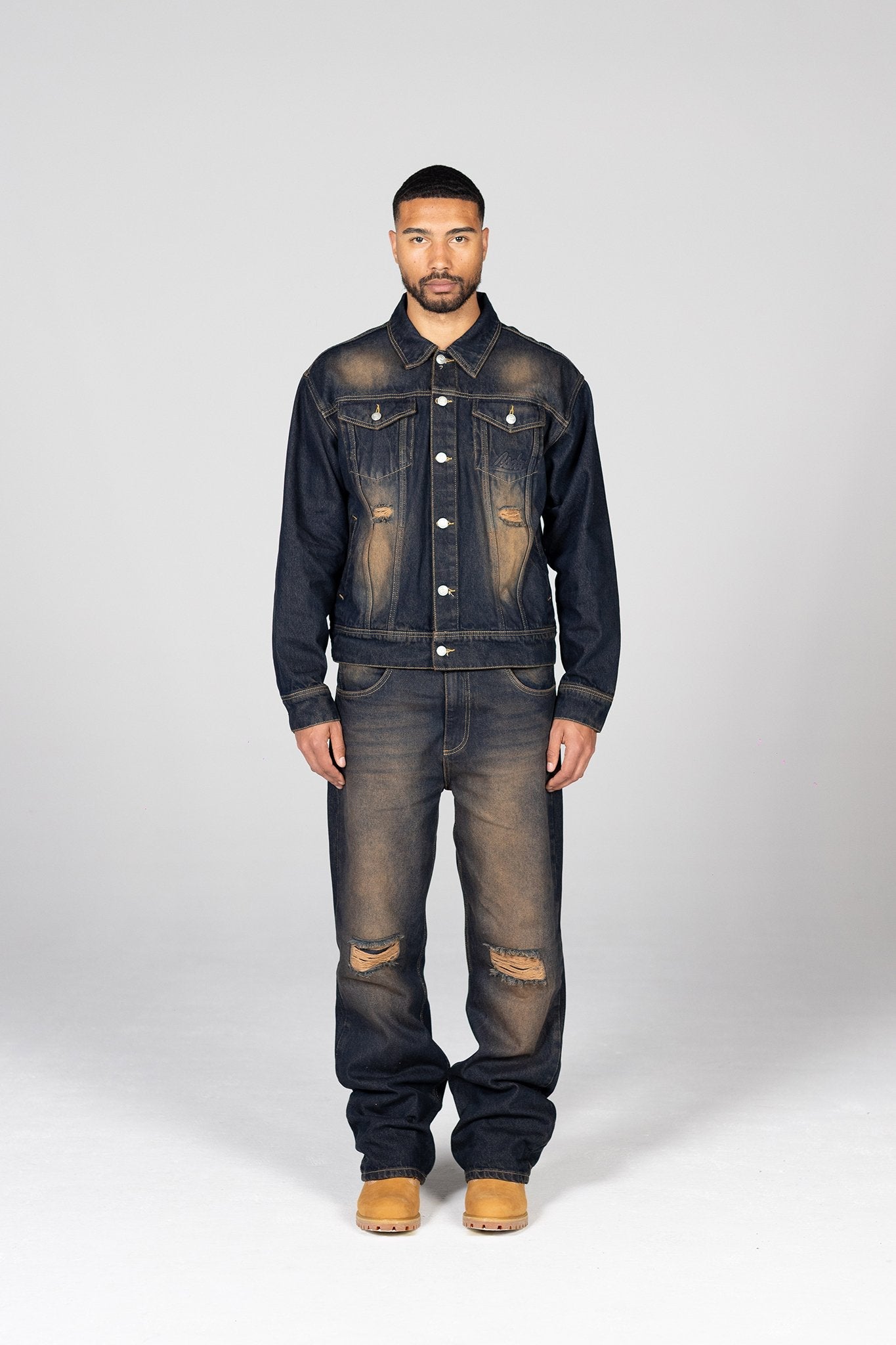 TERRE NOIR DENIM SET - LA SCÈNE DE RUEDenim Jacket - Denim Jeans Full setLA SCÈNE DE RUELA SCÈNE DE RUE