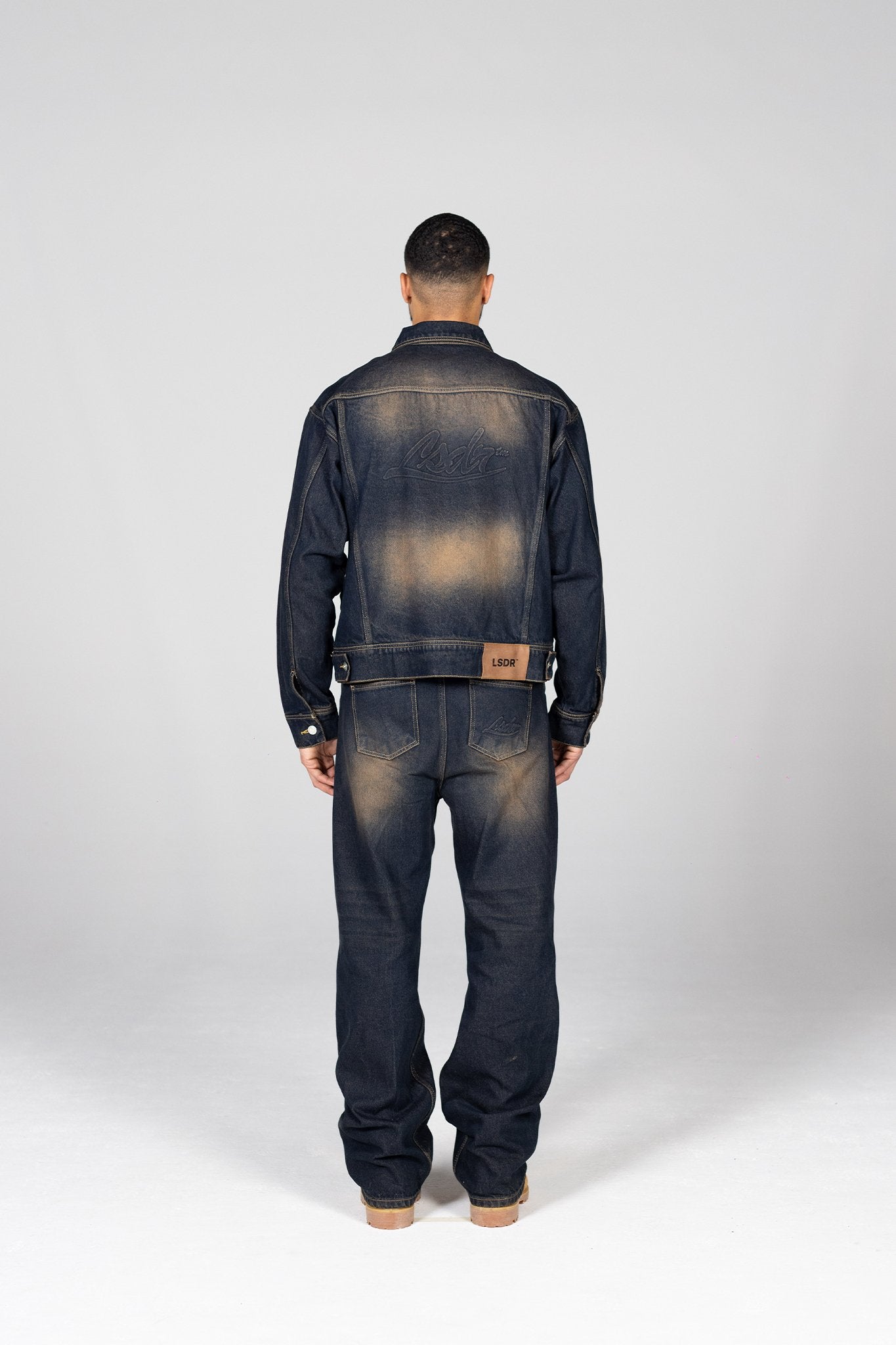 DENIM JACKET LSDR SET - DIRTY DENIM SET - DENIM SET ZARA - WASHED DENIM SET LA SCENE DE RUE - JACKET DARK BLUE DENIM BROWN - CROPPED DENIM JHACKET STREETWEAR LUXURY - ACNE STUDIOS DENIM JACKET DUPE - OVERSIZED DENIM SET - WIDE LEG JEANS - DENIM JACKET TRUCKER LSDR - LA SCENE DE RUE 