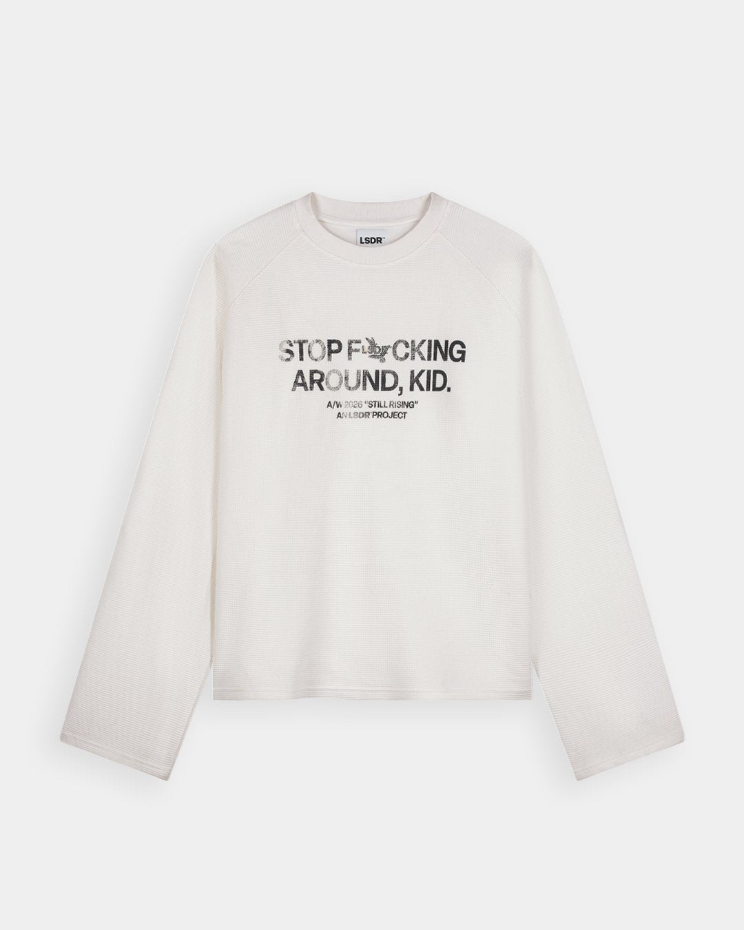 FCKING WAFFLE LONG SLEEVE - OFF WHITE