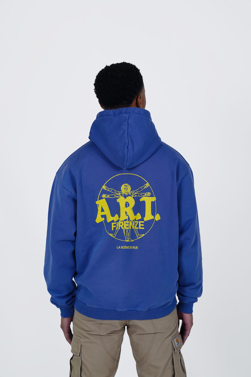LSDR ART FIRENZE HOODIE BLUE YELLOW PURPLE