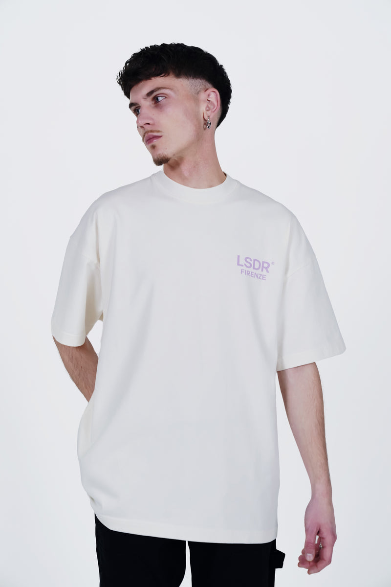 LSDR FIRENZE WHITE T-SHIRT OVERSIZED PURPLE