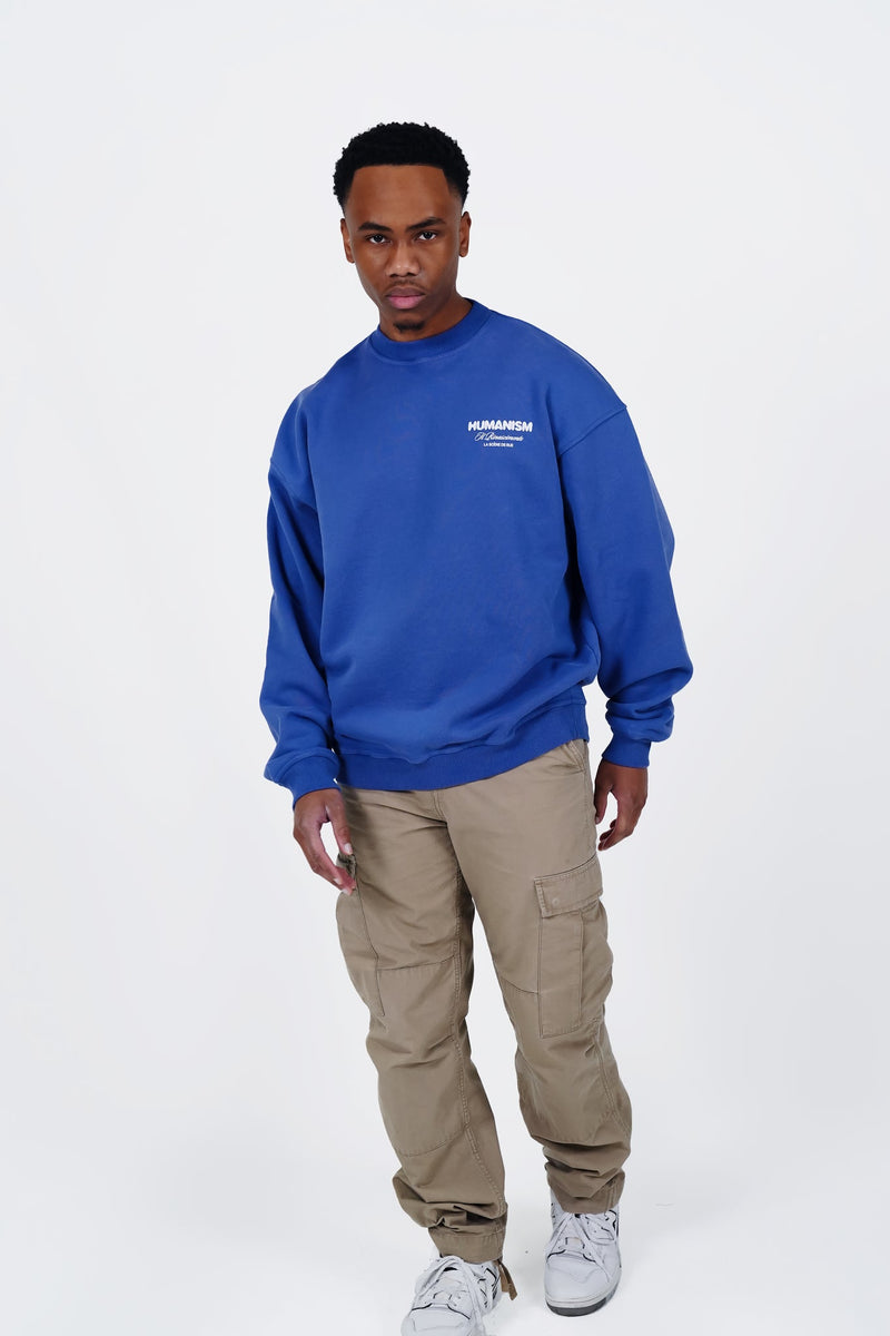 HUMANISM SWEATER - MARLIN BLUE - LA SCÈNE DE RUESweaterLA SCÈNE DE RUELA SCÈNE DE RUE