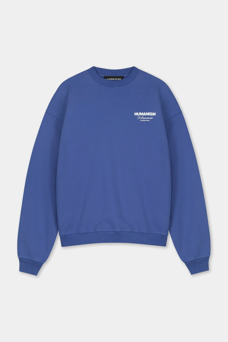 HUMANISM SWEATER - MARLIN BLUE - LA SCÈNE DE RUESweaterLA SCÈNE DE RUELA SCÈNE DE RUE