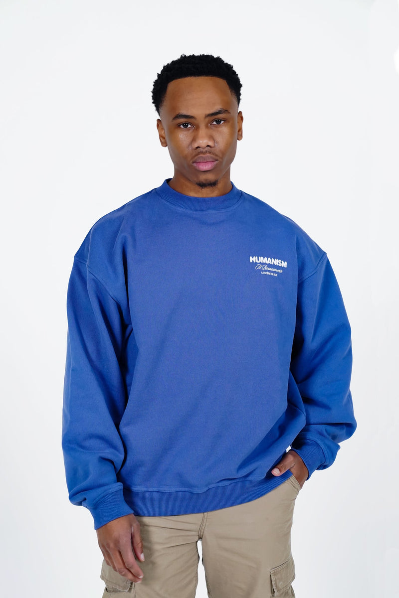 HUMANISM SWEATER - MARLIN BLUE - LA SCÈNE DE RUESweaterLA SCÈNE DE RUELA SCÈNE DE RUE